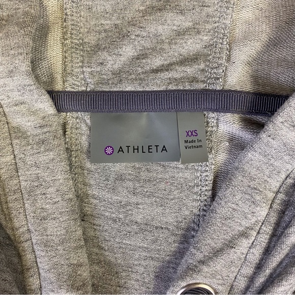 Athleta Lotus Vest Gray Hooded Drawstring Vest - Picture 8 of 14